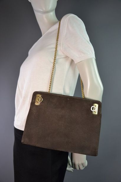 SALVATORE FERRAGAMO Sac à main en cuir velours...