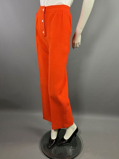COURRÈGES Hyperbole Pantalon en laine orange...