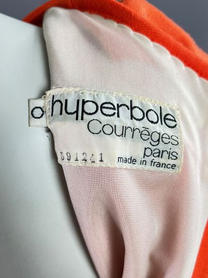 COURRÈGES HYPERBOLE - Robe orange en jersey-...
