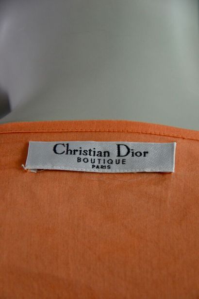 CHRISTIAN DIOR Boutique Top en coton corail...