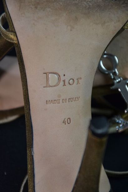 CHRISTIAN DIOR Escarpins ouverts cuir maé...