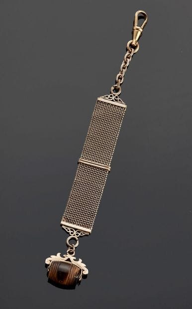 Pendeloque barrel in yellow gold 14 k (585...