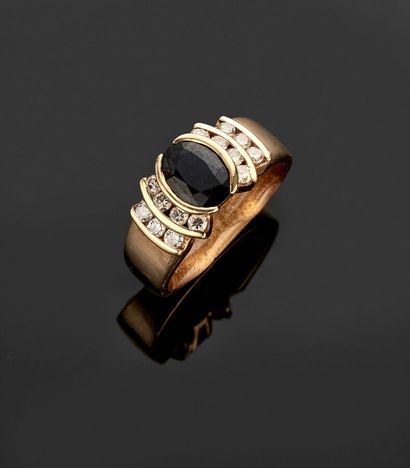 Ring in yellow gold 18 k (750 thousandths)...