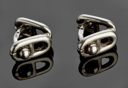 HERMES - Paire de boutons de manchettes en...
