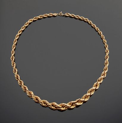 Necklace in yellow gold 18 k (750 thousandths)...