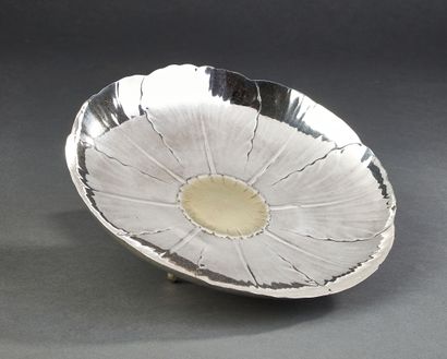 CHRISTOFLE
Silvered metal cup in the shape...