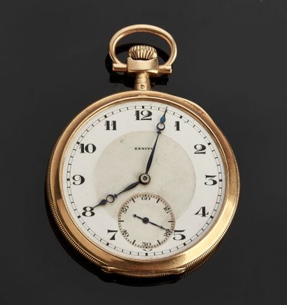 ZENITH pocket watch in 18K yellow gold (750...