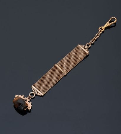 Pendeloque barrel in yellow gold 14 k (585...
