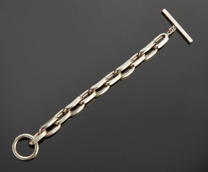 Bracelet en argent (925 millièmes) à larges...