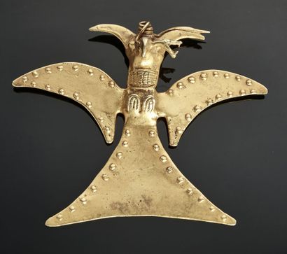 Pendant in yellow gold 14 k (585 thousandths)...