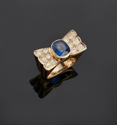Ring in 18 k yellow gold (750 thousandths)...