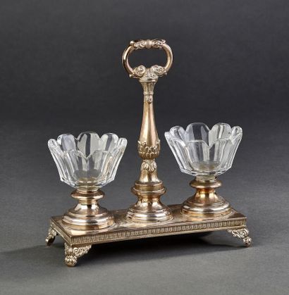 Martial FRAY goldsmith
Double silver saltcellar...