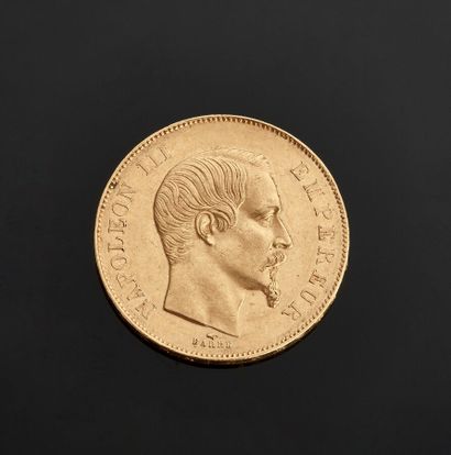 FRANCE - A gold coin of 50 F 1855 A (navy...