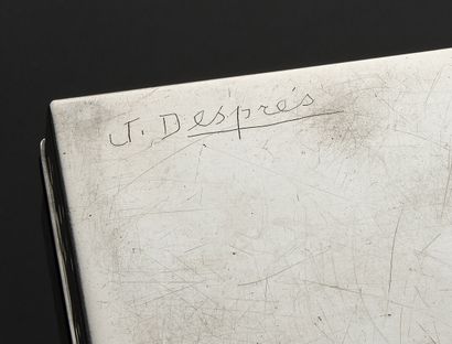 Jean DESPRES - Boite rectangulaire en bronze...