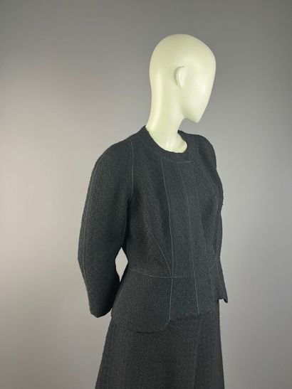 LOUIS VUITTON Paris - Ensemble jupe en laine...