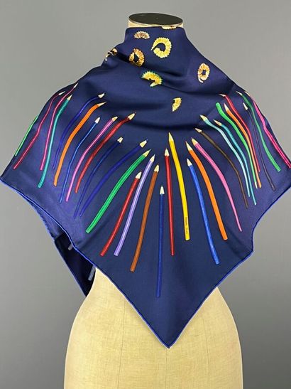 HERMÈS Paris - Carré de soie - A vos crayons!...