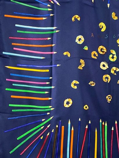 HERMÈS Paris - Carré de soie - A vos crayons!...