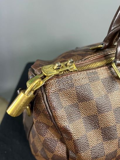 LOUIS VUITTON - sac SPEEDY toile damier ébène...