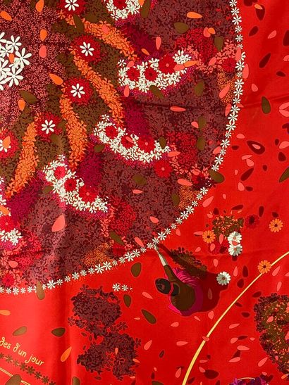 HERMÈS Paris - Carré de soie - Offrande d'un...