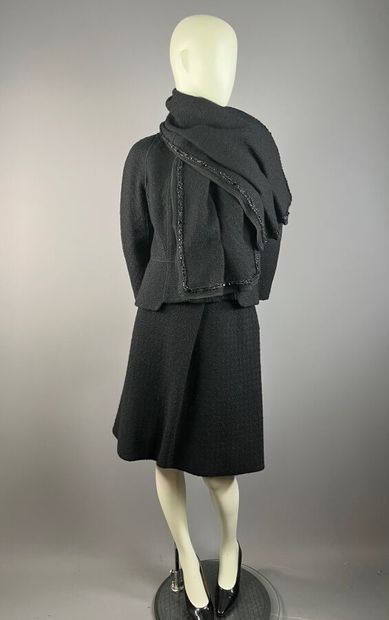 LOUIS VUITTON Paris - Ensemble jupe en laine...