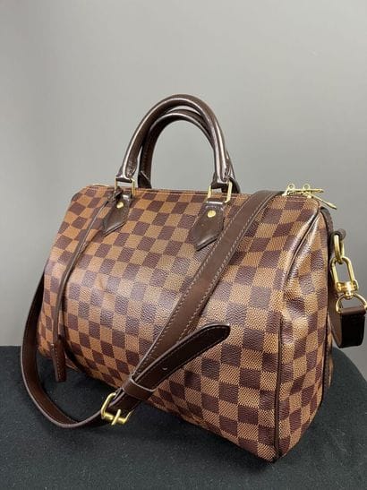 LOUIS VUITTON - sac SPEEDY toile damier ébène...