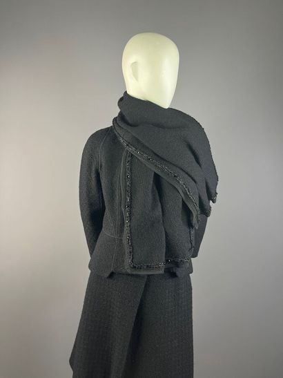 LOUIS VUITTON Paris - Ensemble jupe en laine...