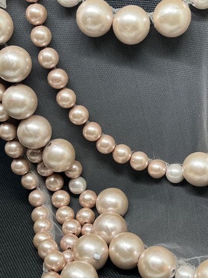 EMPORIO ARMANI - Collier plastron en perles,...