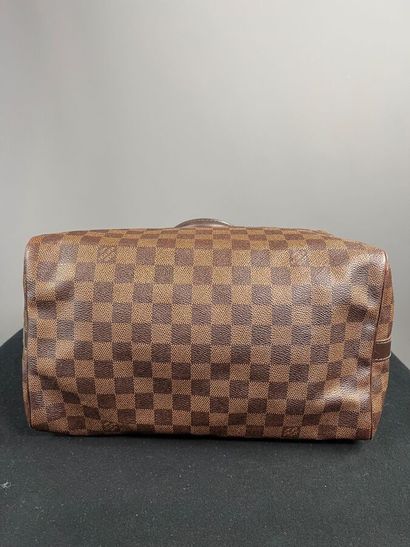 LOUIS VUITTON - sac SPEEDY toile damier ébène...