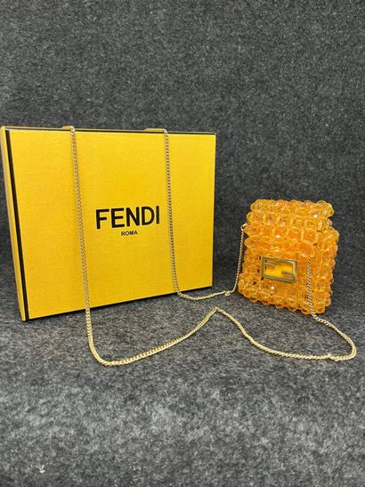 FENDI - Etui pour Airpods pico orange en...