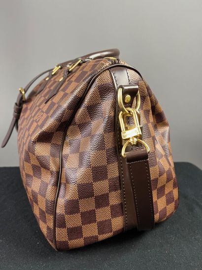 LOUIS VUITTON - sac SPEEDY toile damier ébène...