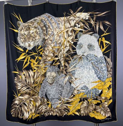 SALVATORE FERRAGAMO - Foulard carré de soie...
