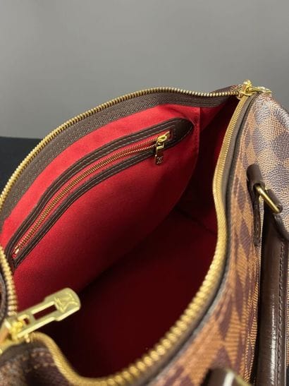 LOUIS VUITTON - sac SPEEDY toile damier ébène...