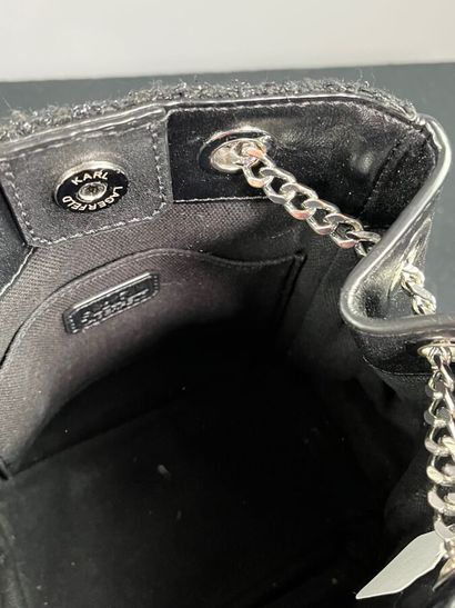 KARL LAGERFELD Petit sac en cuir et tweed...
