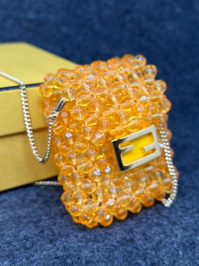 FENDI - Etui pour Airpods pico orange en...