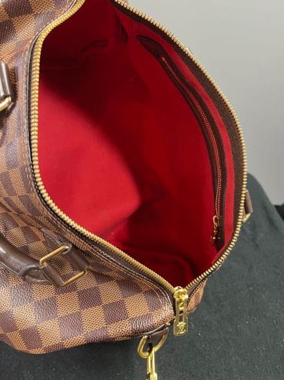 LOUIS VUITTON - sac SPEEDY toile damier ébène...