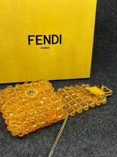 FENDI - Etui pour Airpods pico orange en...