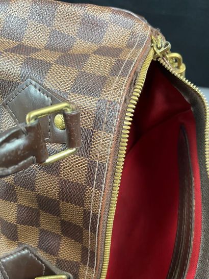 LOUIS VUITTON - sac SPEEDY toile damier ébène...