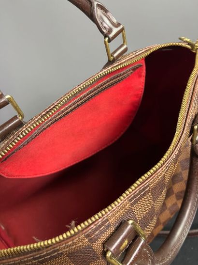LOUIS VUITTON - sac SPEEDY toile damier ébène...