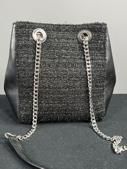 KARL LAGERFELD Petit sac en cuir et tweed...