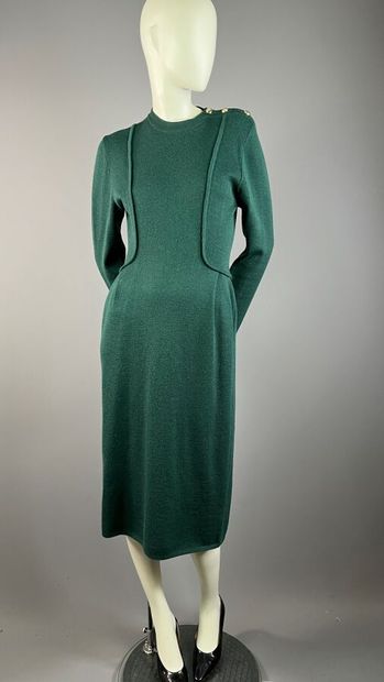 NINA RICCI Paris - Robe fourreau en laine...