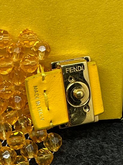 FENDI - Etui pour Airpods pico orange en...
