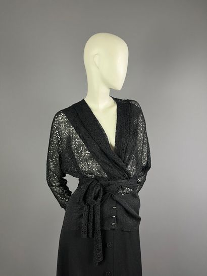 FERAUD / CHACOK - Top en dentelle et lurex...