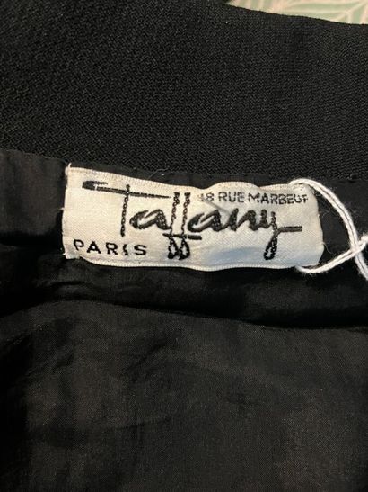 TAFFANY Paris - Ensemble robe en laine noire...