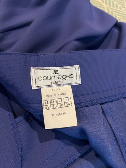 GEORGES RECH / COURRÈGES - Top en soie et...