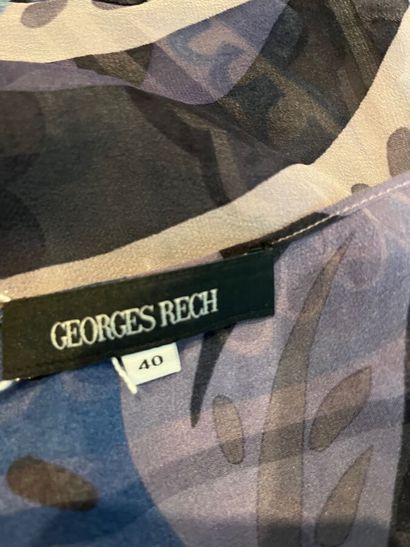 GEORGES RECH / COURRÈGES - Top en soie et...