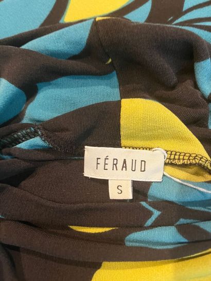 FERAUD / COURRÈGES - Top en jersey fleuri...