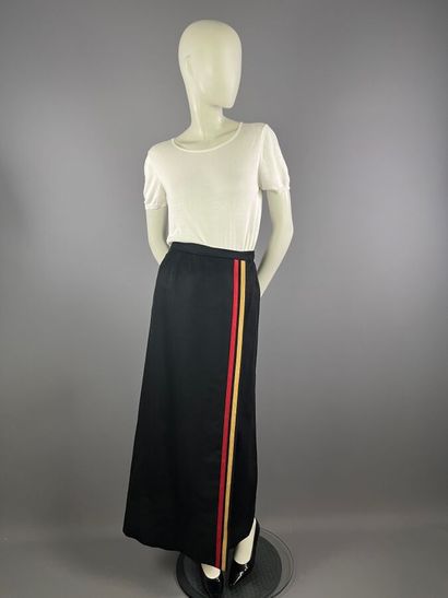 HERMÈS Paris - Jupe longue en laine vierge...