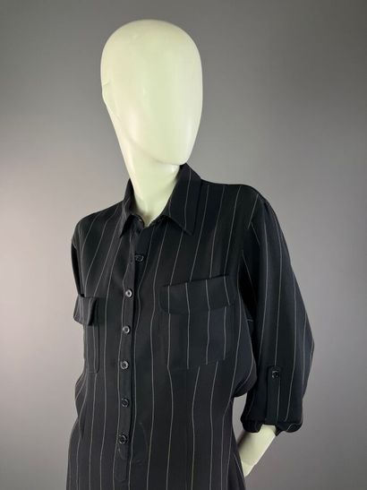 GEORGES RECH Synonyme- robe noire et rayures...