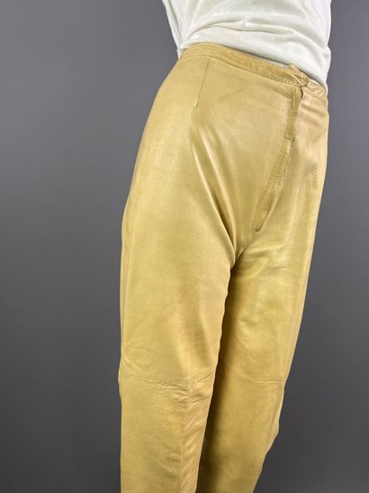 HERMÈS Paris - Pantalon en cuir d'agneau...