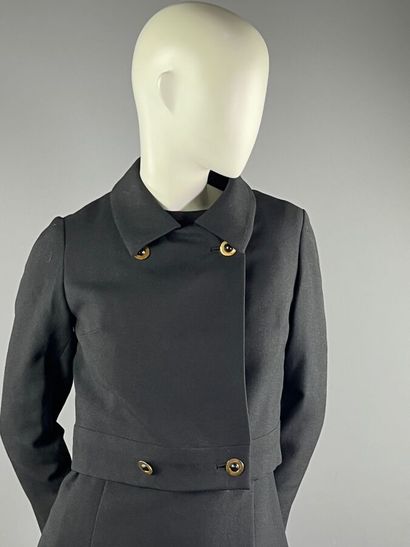 TAFFANY Paris - Ensemble robe en laine noire...